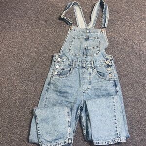 Free People Denim Ziggy Overalls XS 💙